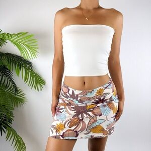 Vintage Y2K Patagonia Floral Boho Preppy Casual High Waisted Mini Skirt / Sz: S